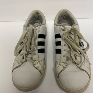 Adidas low top white sneakers